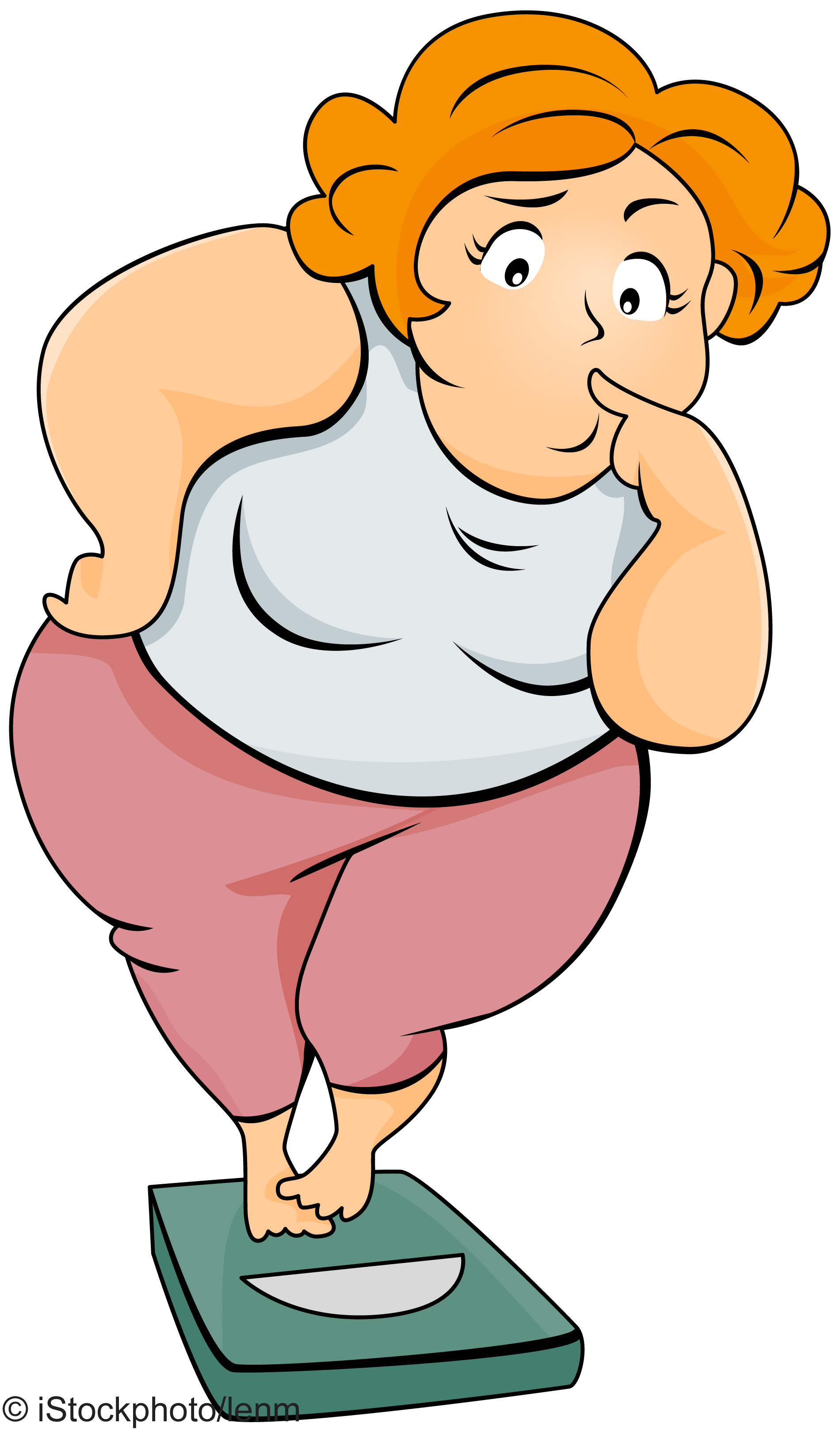 1900x3236 Thinking Fat Girl Clipart