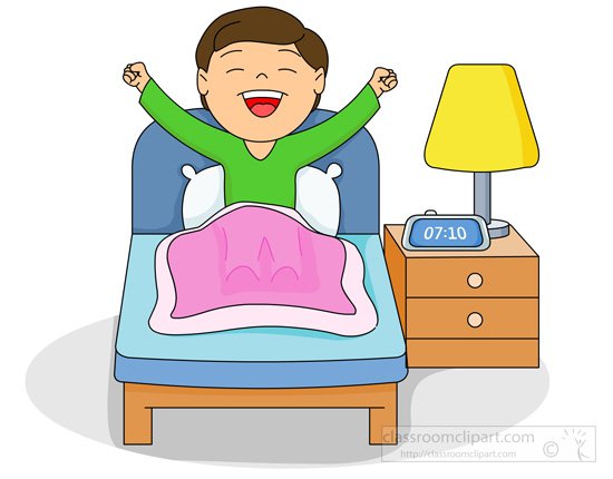 550x430 Person Waking Up Clipart