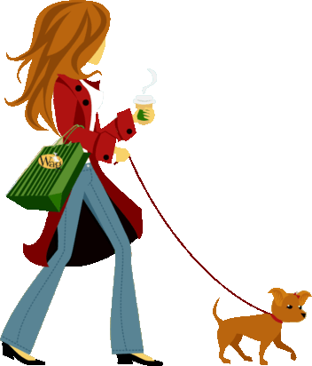 352x412 Girl Walking Clipart