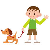 170x170 Kid Walking Dog Clipart
