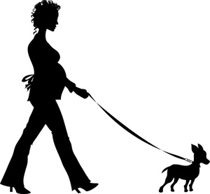 300x278 Woman Clipart Walking Dog