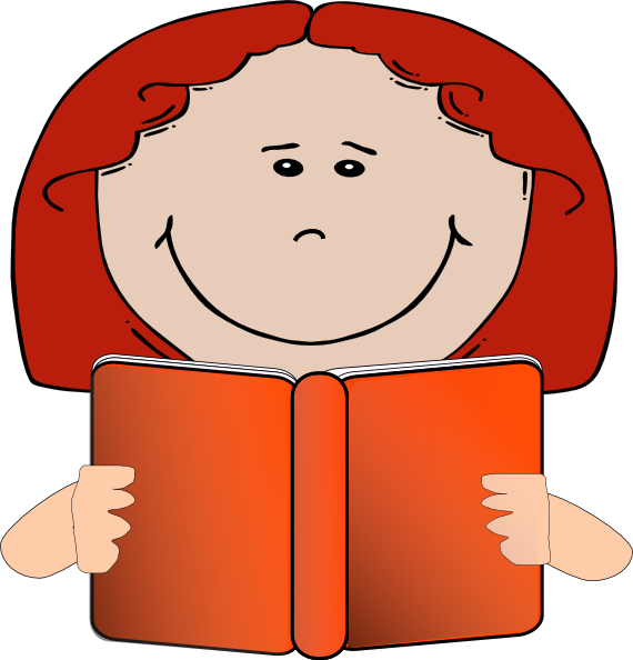 570x594 Girl Reading Book Clipart