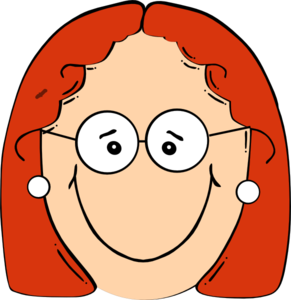 291x300 Happy Red Head Girl With Glasses Clip Art
