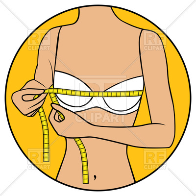 400x400 Slender Girl Tape Size Of Her Chest Royalty Free Vector Clip Art