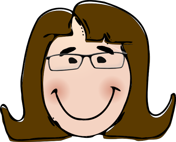 600x483 Woman With Glasses Clip Art