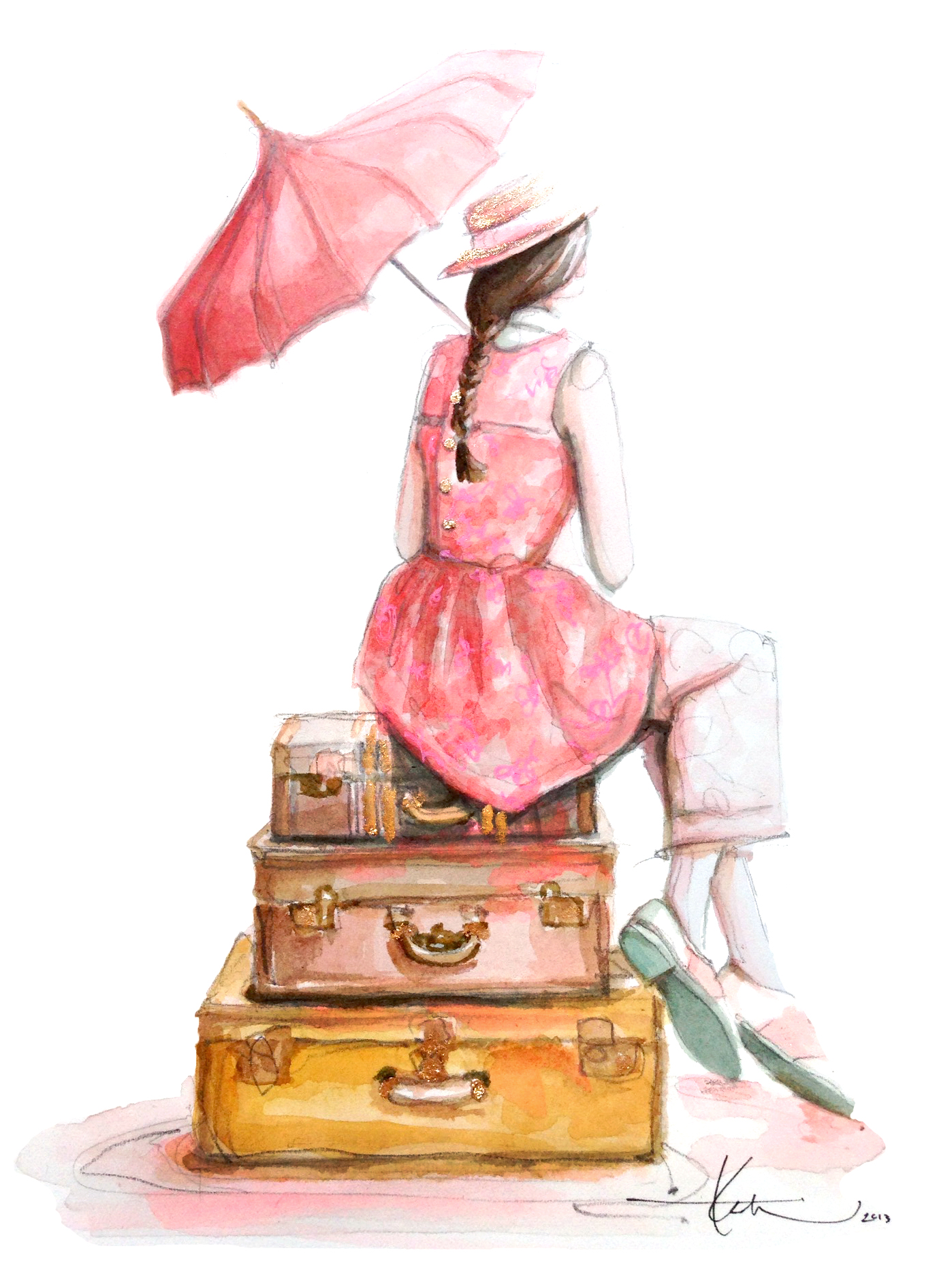 1398x1874 Vintage Umbrella Illustration Be An Illustration Brought