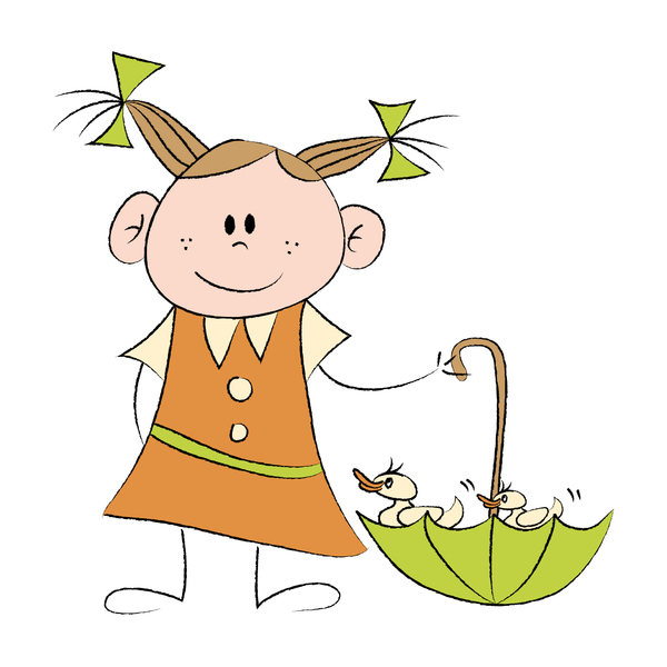 600x600 Cute Umbrella Drawing Clipart Panda