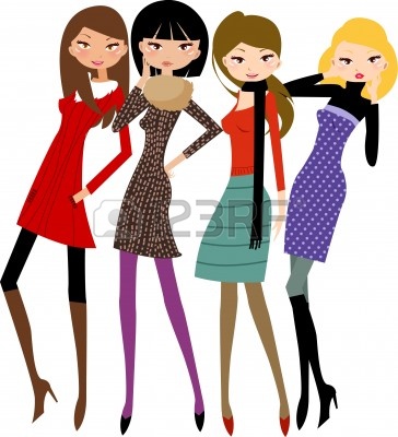 364x400 Female Group Of Friends Clipart