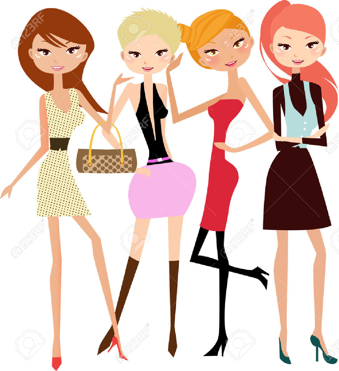 1188x1300 Group Of Girl Friends Clipart