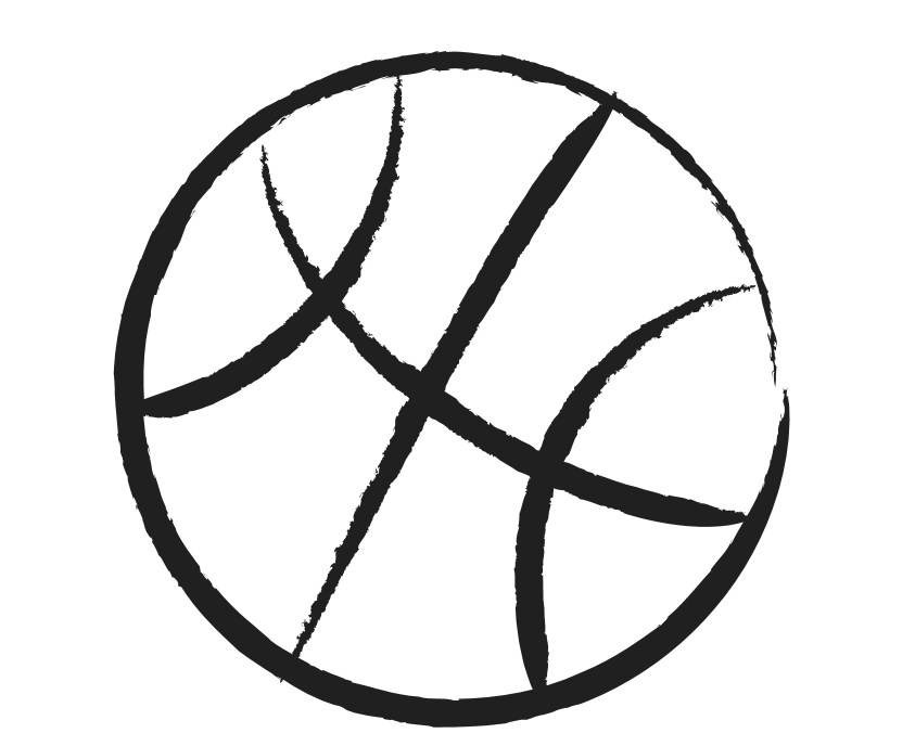 843x688 Basketball Black And White Basketball Black And White Clip Art