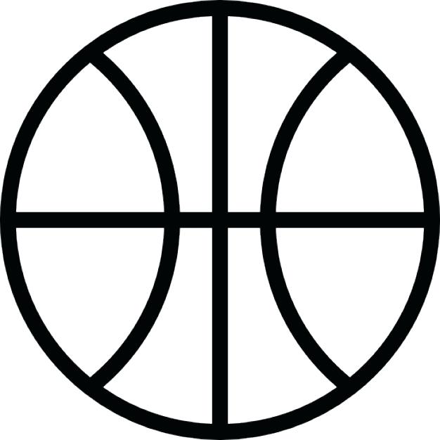 626x626 Clipart Basketball Basketball Black And White Free Black And White