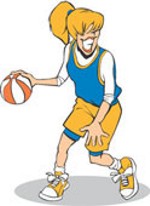150x206 Girls Basketball Clipart