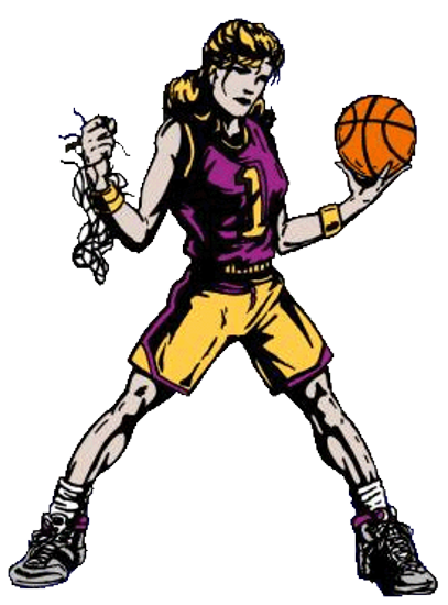 407x550 Girls Basketball High School Clipart
