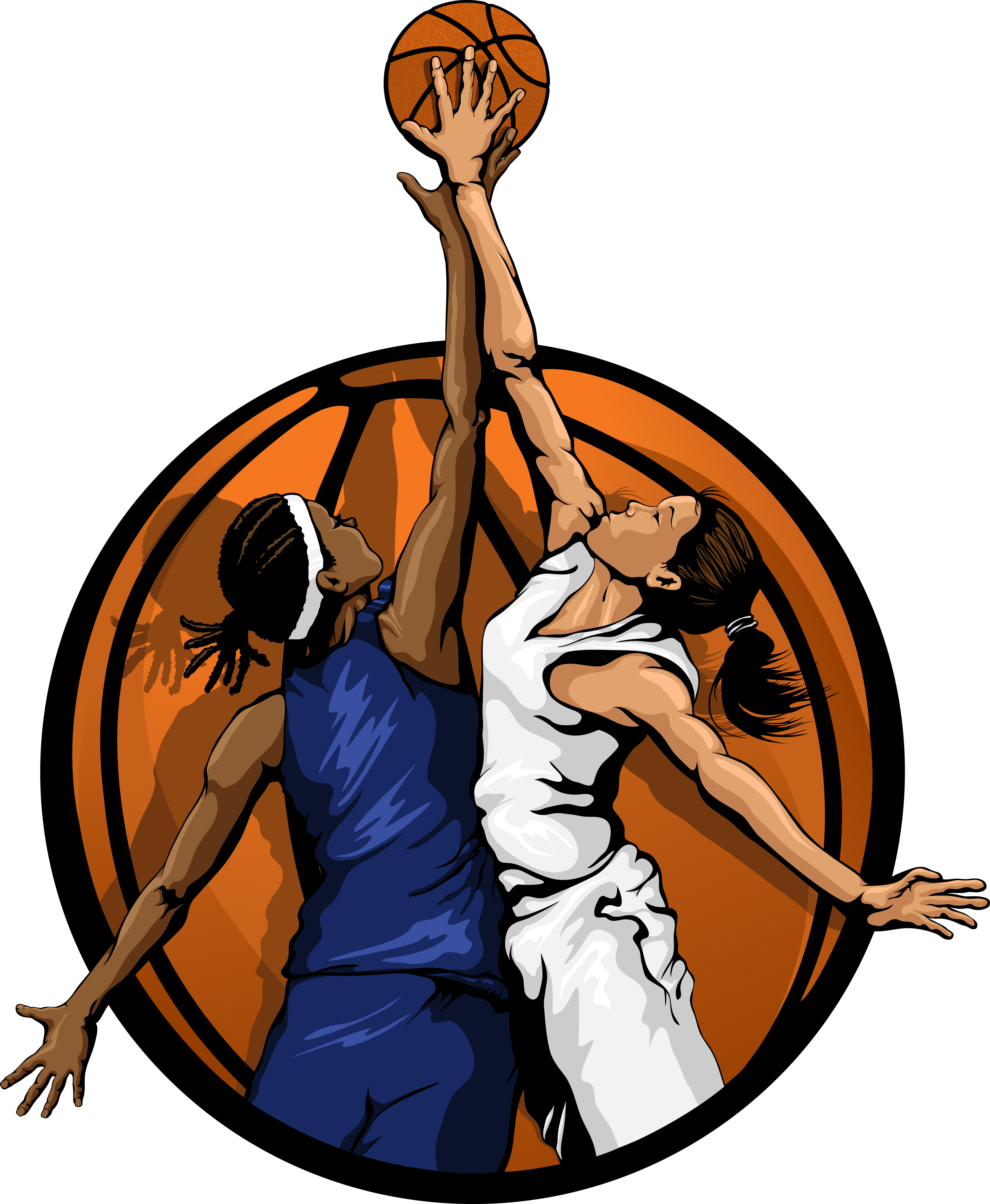 4110x5000 Girls Basketball Home Clip Art