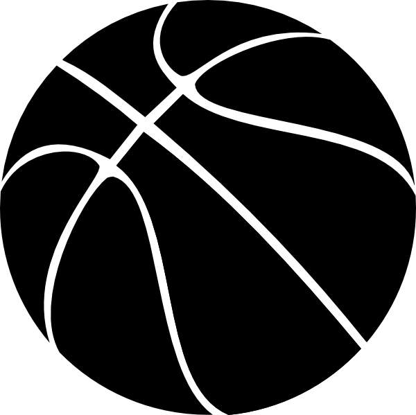 600x599 White Basketball Clipart