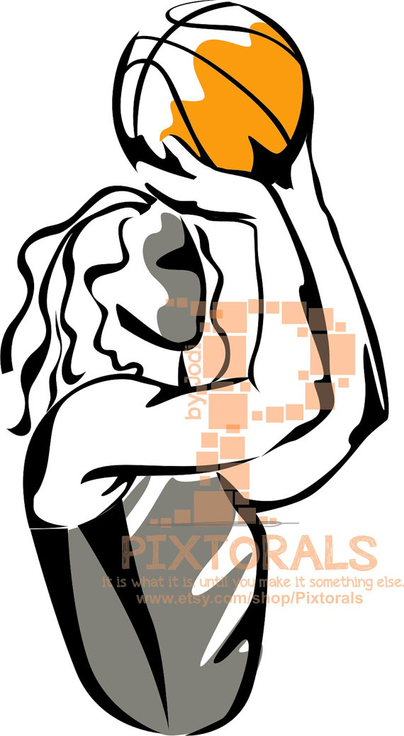 570x1039 Girls Basketball Player Eps File Vector Jpeg Png By Pixtorals
