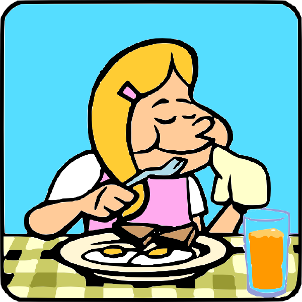 600x601 Girl Eat Clip Art