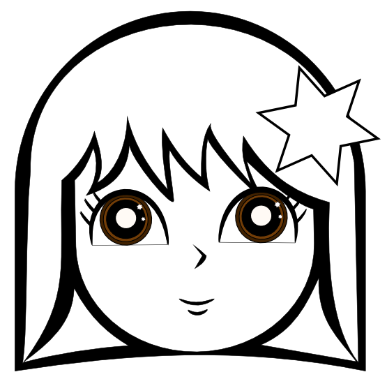 555x553 Girl Clipart Black And White