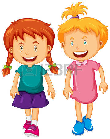 358x450 Two Girls Clip Art Clipart