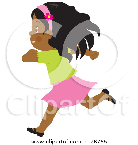 450x470 Free Running Girl Clipart
