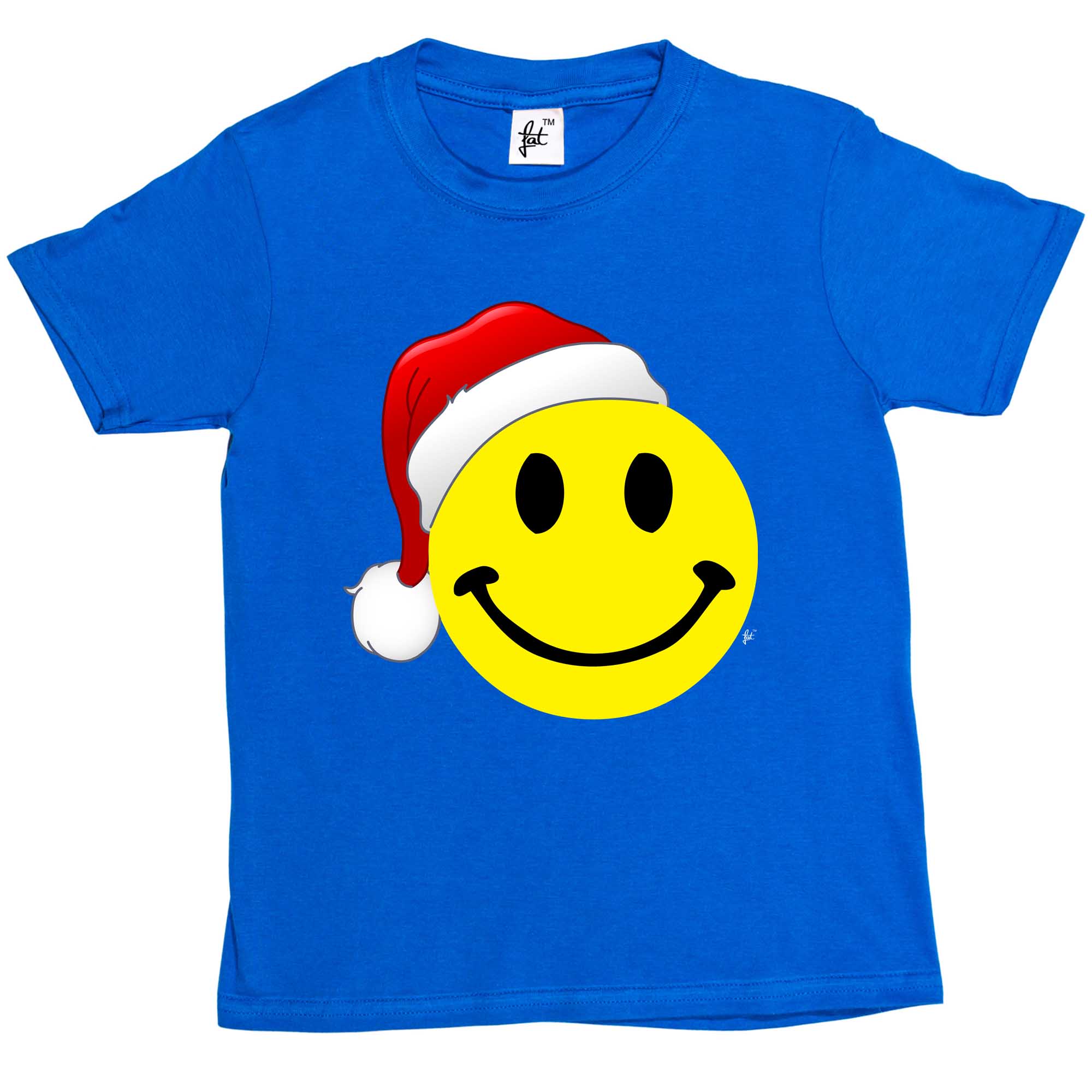 2000x2000 Retro Smiley Face Wears Santa Hat Merry Christmas Kids Boys