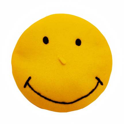 431x431 Yellow Smiley Face Beret Hat For Girls Funny Emoji Hats With Eyes