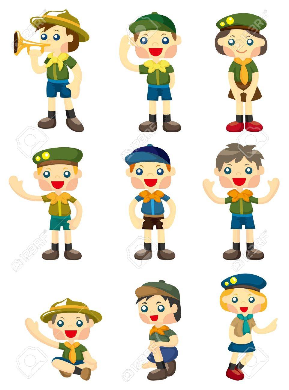 963x1300 Cartoon Boygirl Scout Icon Royalty Free Cliparts, Vectors,