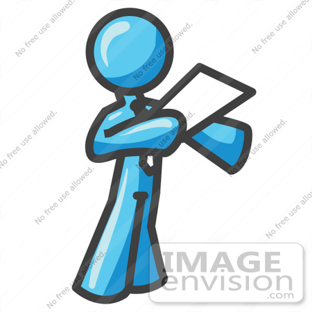 450x450 Clip Art Graphic Of A Sky Blue Guy Character Giving A Speech