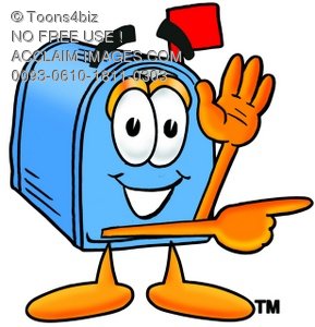 289x300 A Mail Box Cartoon Character Giving Directions