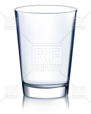 320x400 Empty Glass Non Transparent Royalty Free Vector Clip Art Image