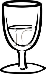 188x300 Drinking Glass Clipart Black And White Clipart Panda