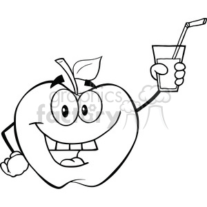 300x300 Royalty Free 6527 Royalty Free Clip Art Black And White Apple