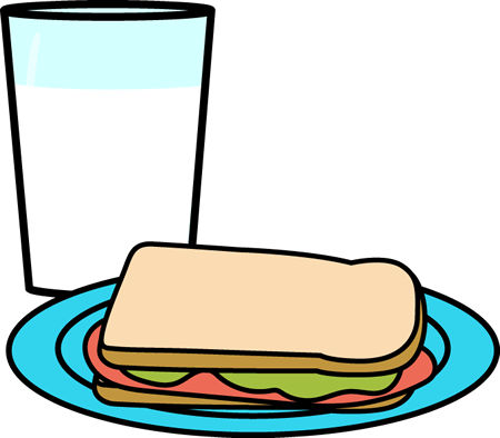 450x394 Glass Of Milk And Sandwich Clip Art
