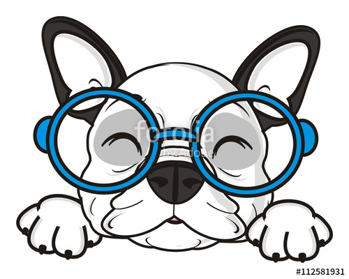 500x400 Glasses, Dog, French, Bulldog, Breed, Background, White, Isolated