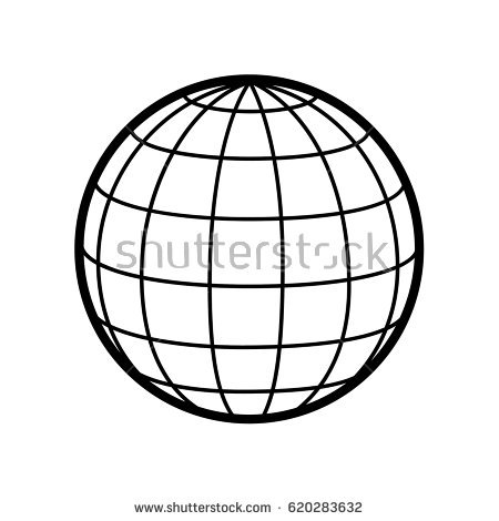 450x470 Globe Clipart Wireframe