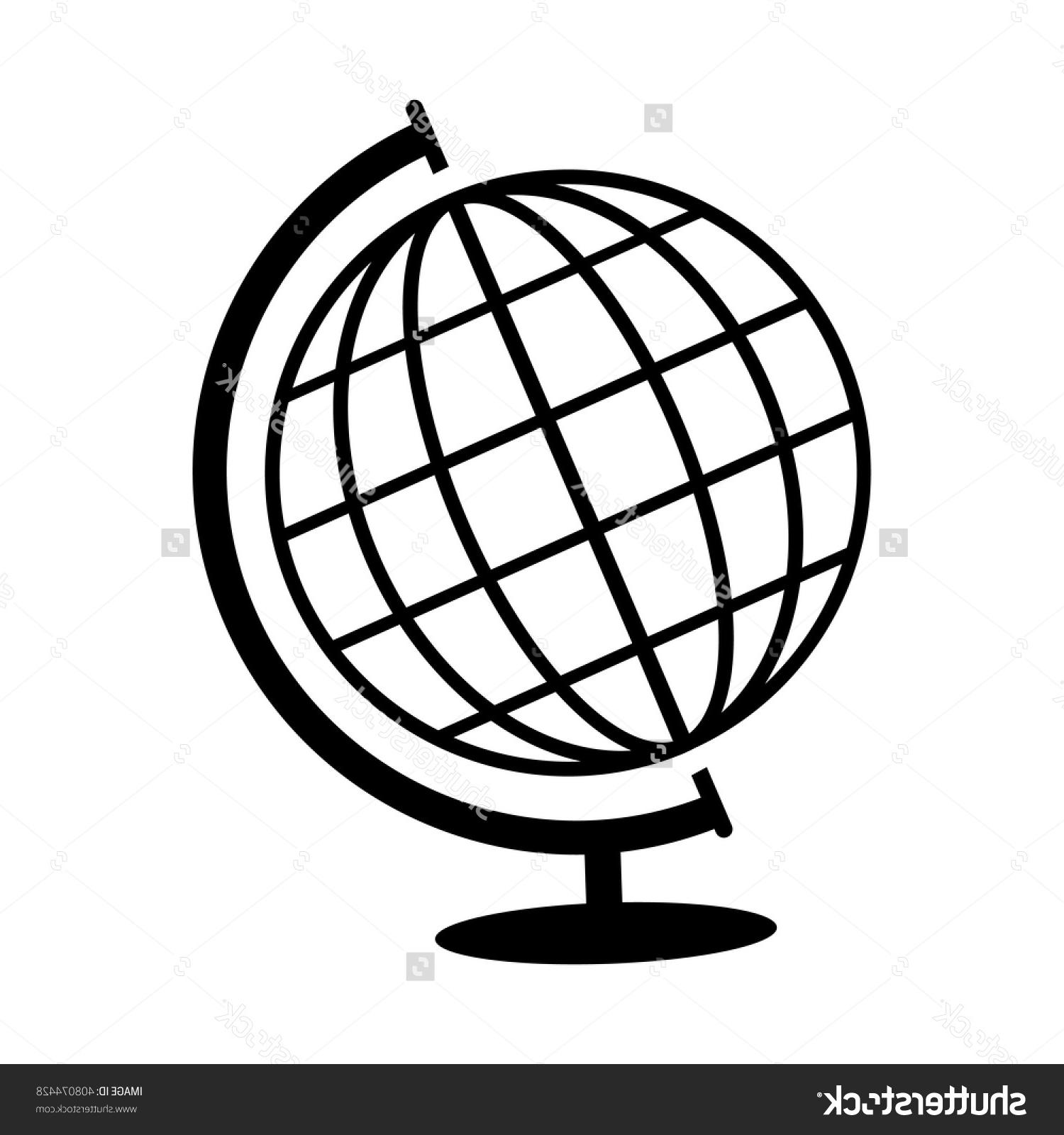 Globe Clipart Black And White 