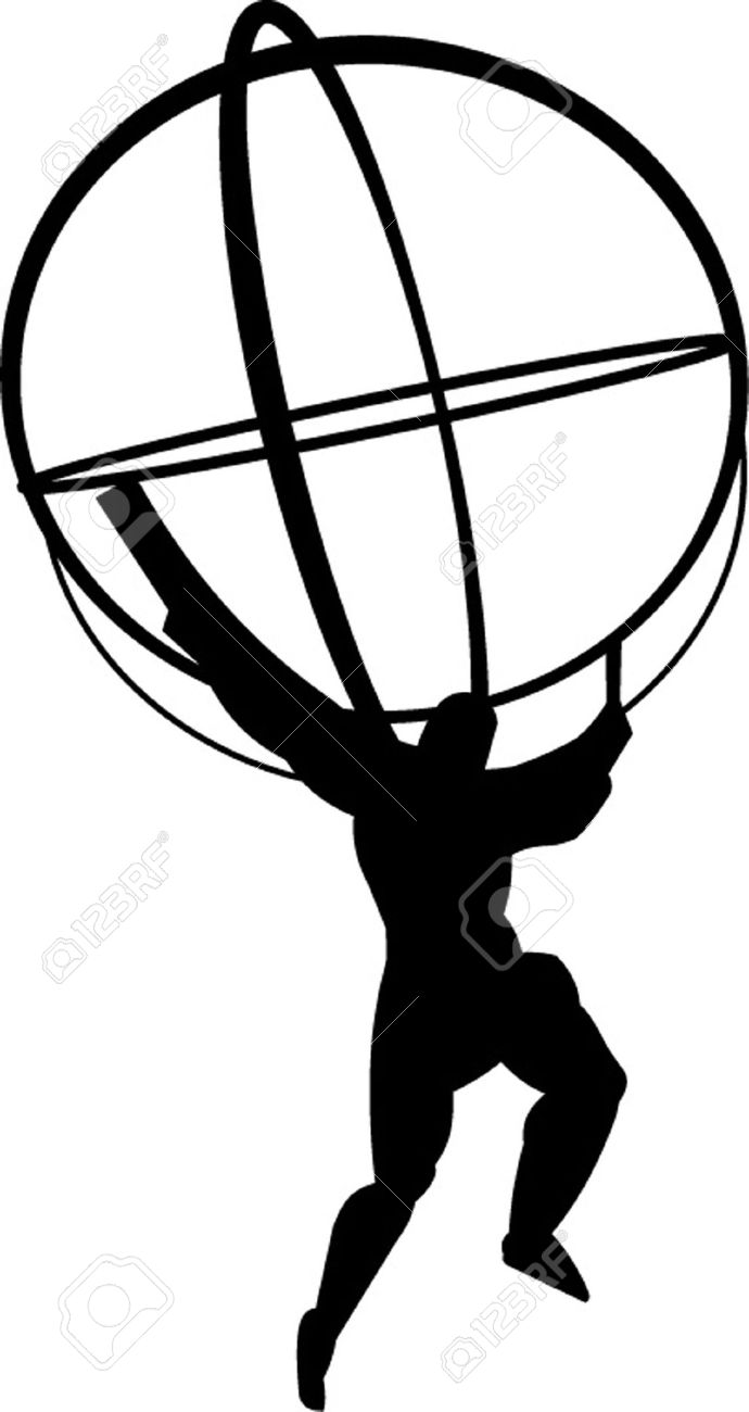 690x1300 Man With Globe Clipart