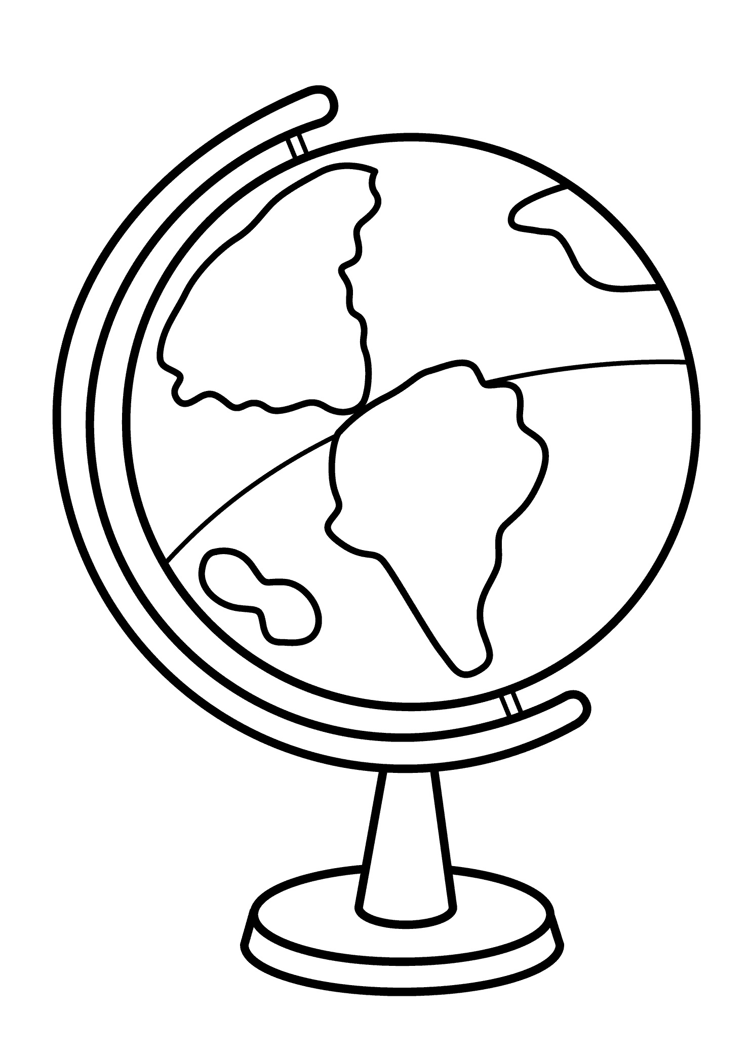 Globe Coloring Page Free Download On ClipArtMag