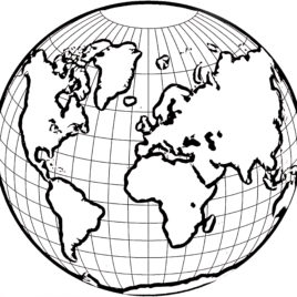 268x268 Coloring Page World Globe Kids Drawing And Coloring Pages