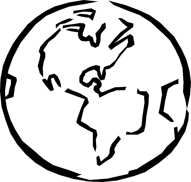 640x612 Globe Black And White Outline Clipart Panda