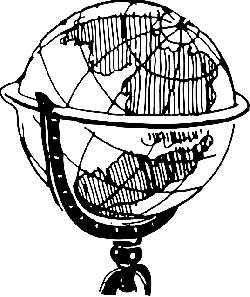 250x297 Black, Outline, Globe, Earth, Office, White