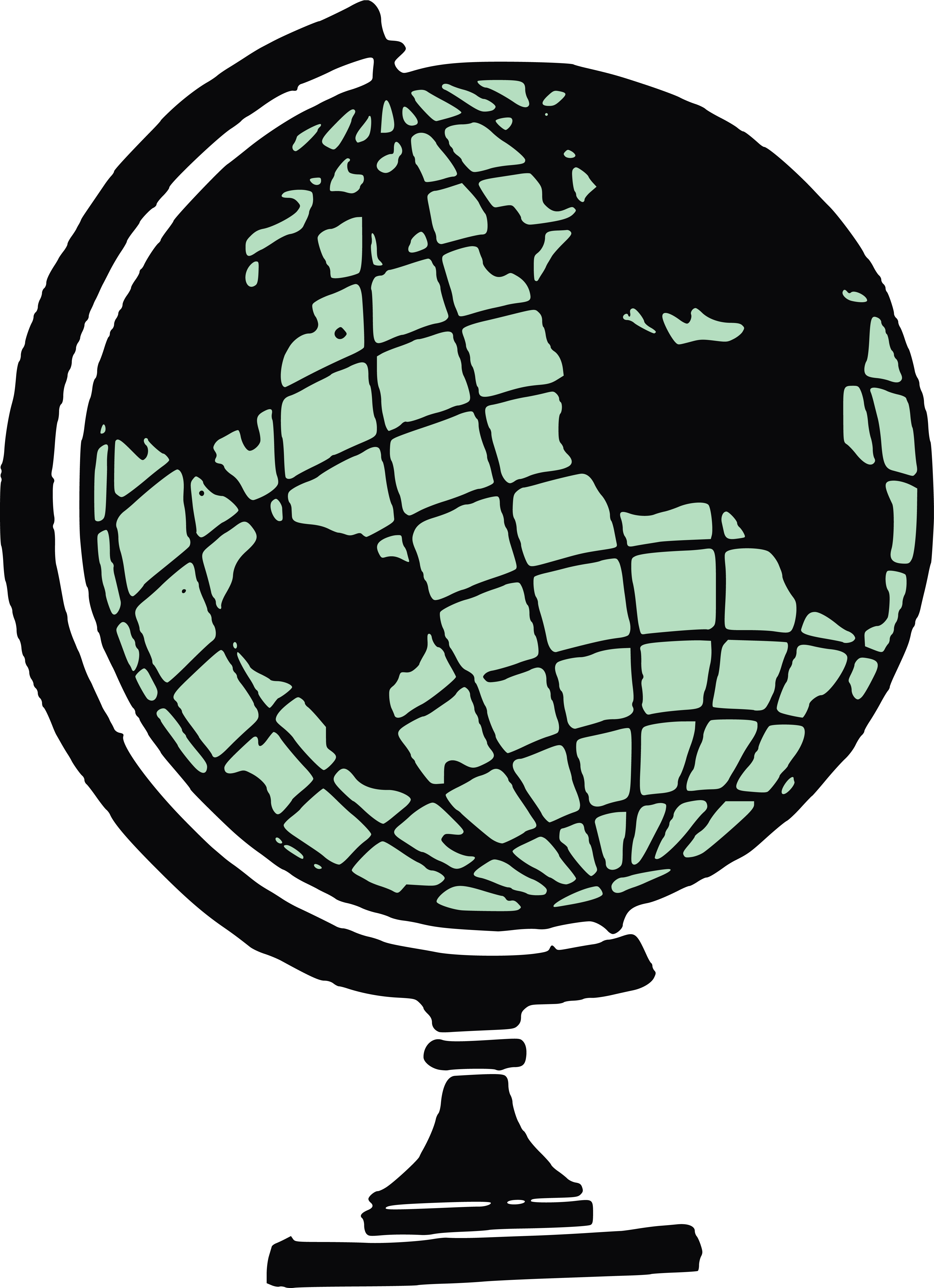 4000x5515 Clipart Of A Desk Globe