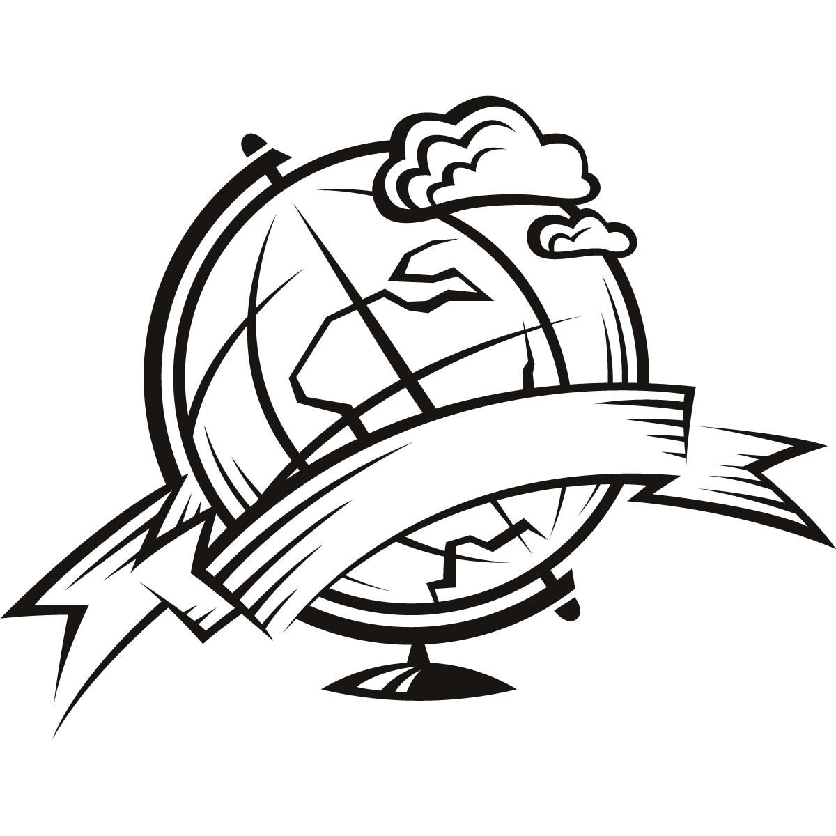 1200x1200 Globe Line Art