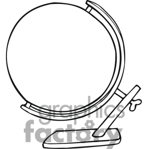 300x300 World Globe Outline Clip Art