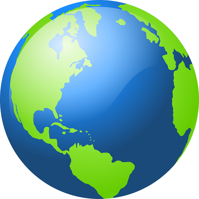640x640 Globe North America Outline Clipart