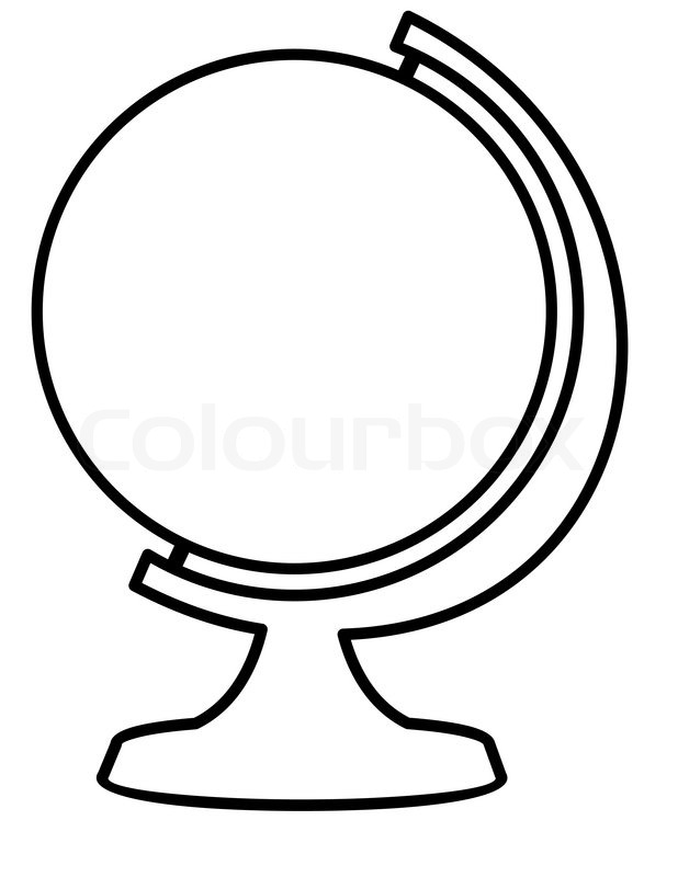 618x800 Globe Black And White Outline Clipart Panda