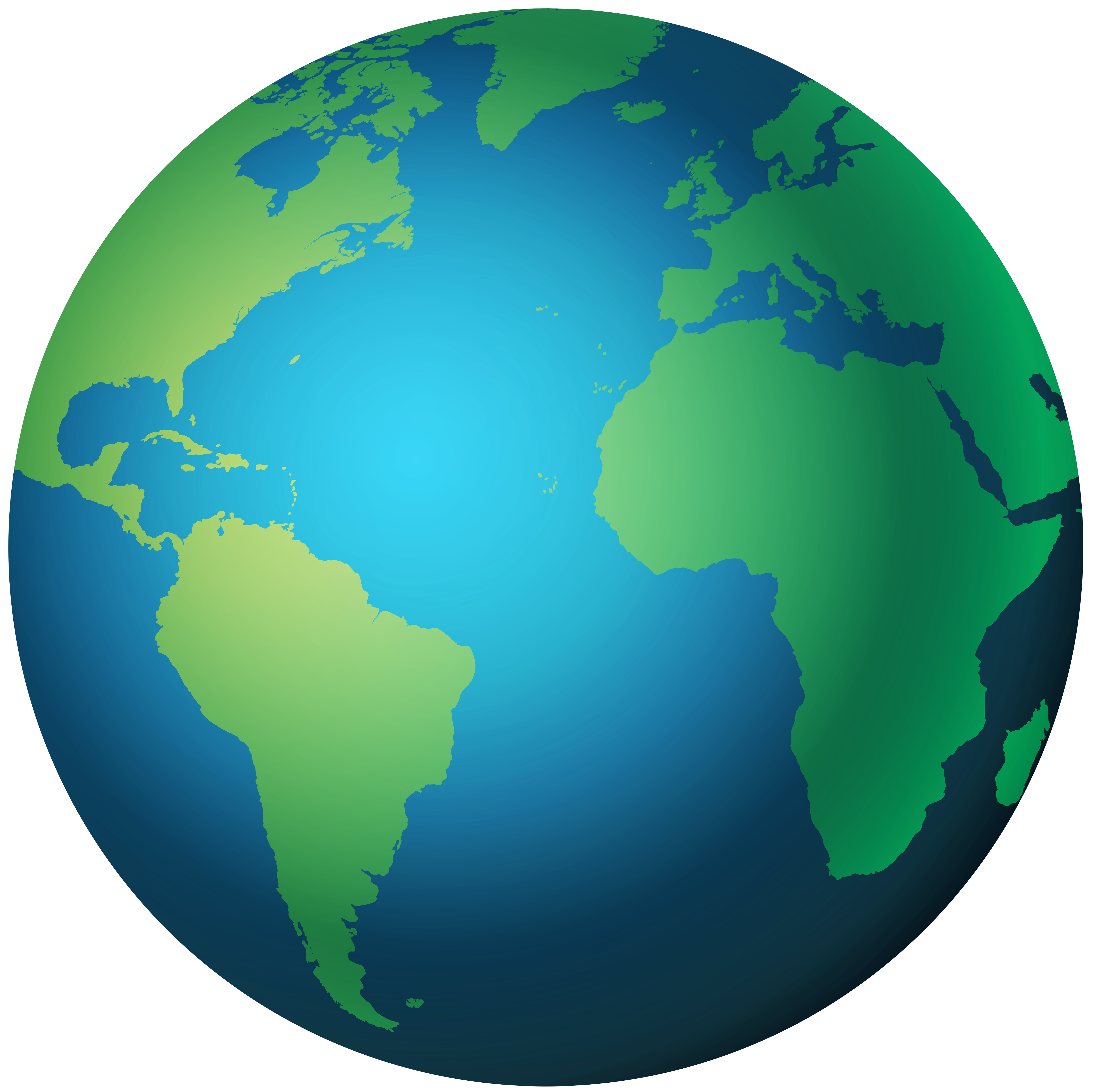 5000x4994 Globe Clipart Web