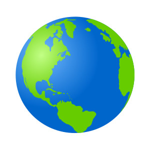 300x300 Earth Globe Clipart