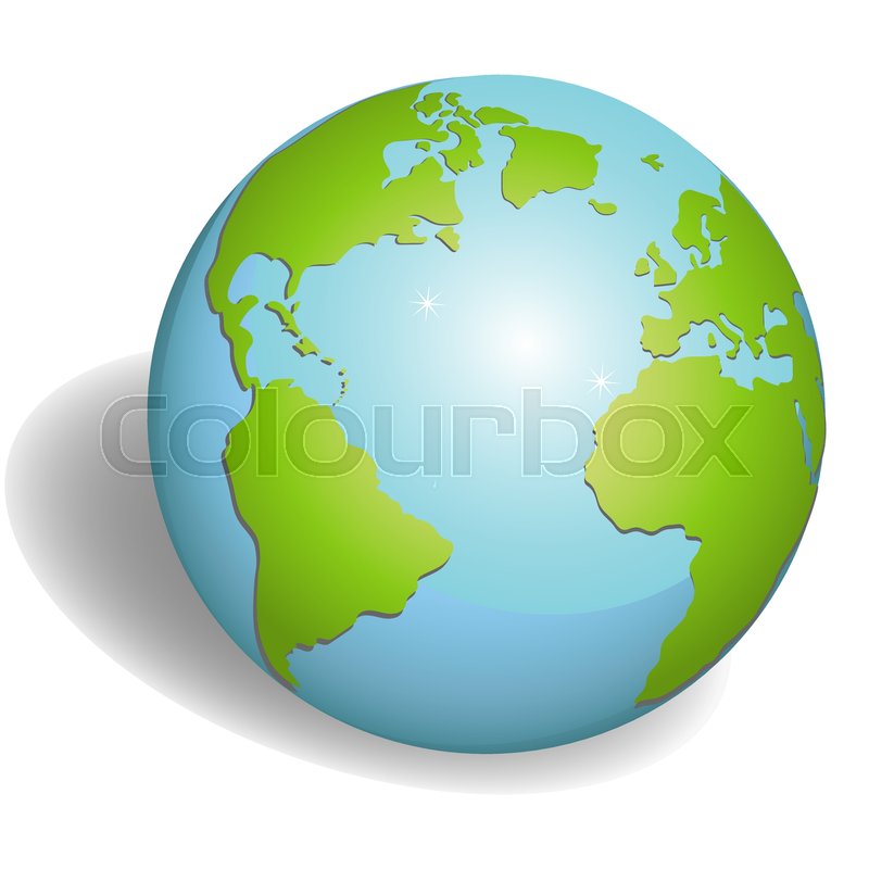 800x800 Earth Globes Isolated On White Background. Flat Planet Earth Icon