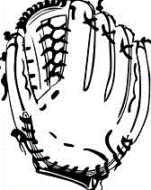 168x211 Free Baseball Glove Clipart